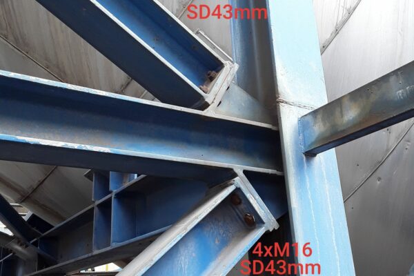Diagnostics of bolted connections of the flue gas ducts steel structures in the Power Plant