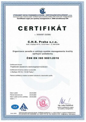ALLCONS C.H.S. Praha<br />
ČSN EN ISO 9001:2016