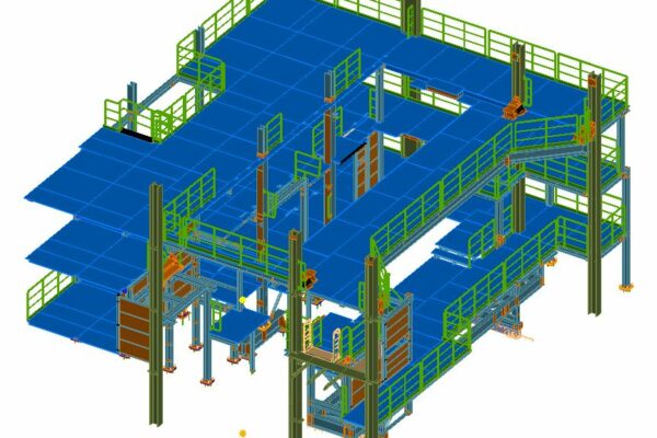 Projektová a výrobní dokumentace ocelových konstrukcí montážních plošin